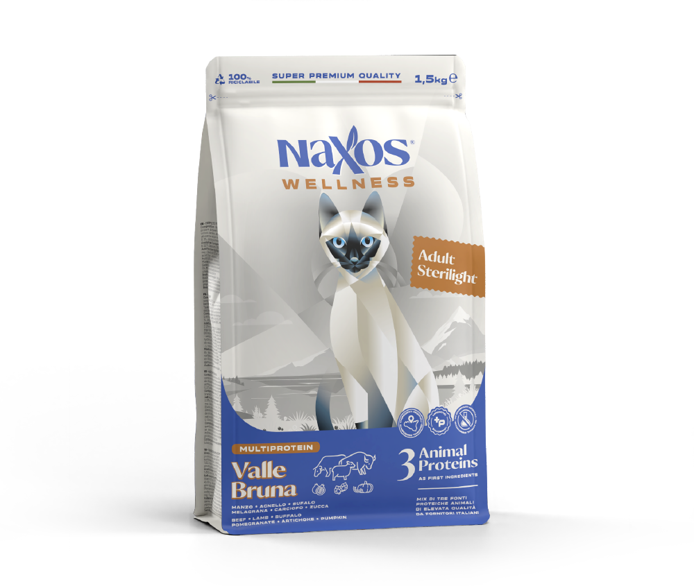 NAXOS CAT STERILIZED - wołowina, bawół i jagnięcina - karma dla kotów sterylizowanych 1,5 kg