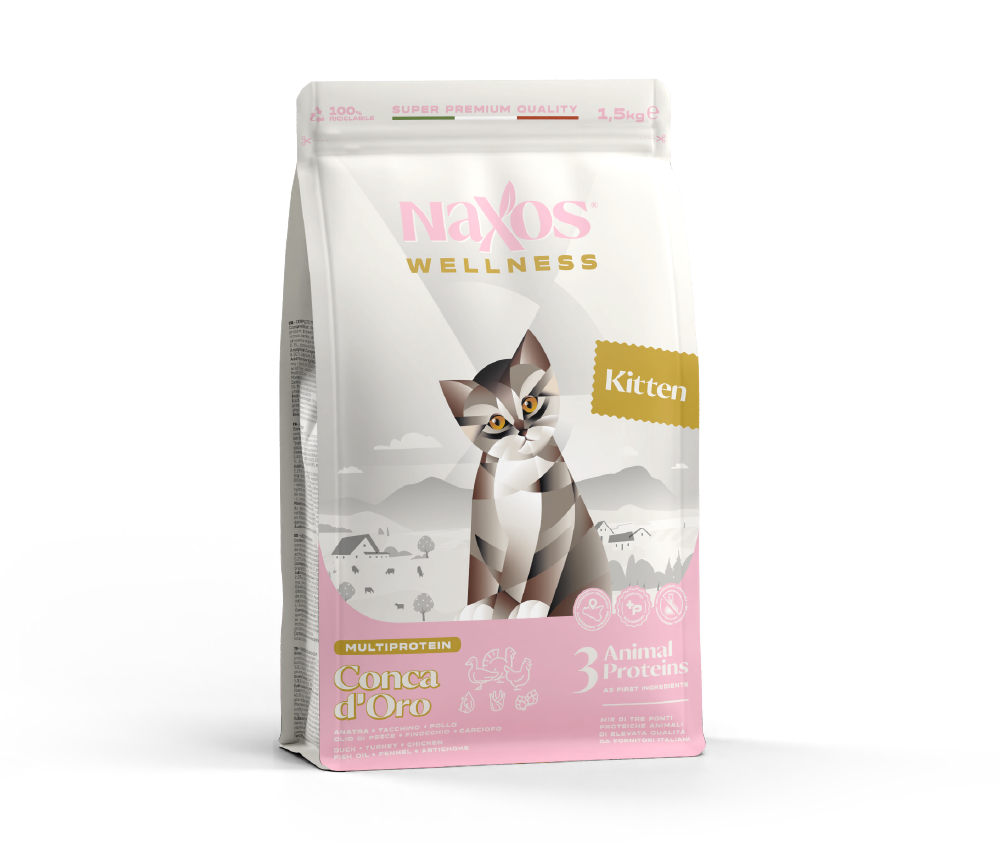NAXOS CAT KITTEN - kaczka, kurczak, indyk - karma dla kociąt 1,5 kg