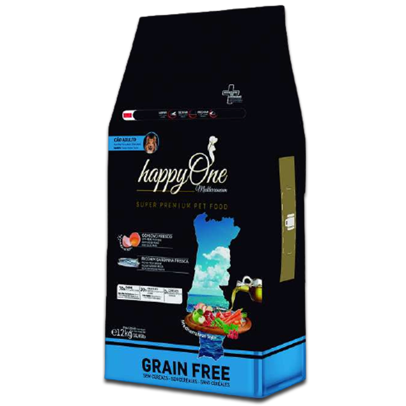 happyOne Mediterraneum Adult Dog bogata w sardynki 12 kg