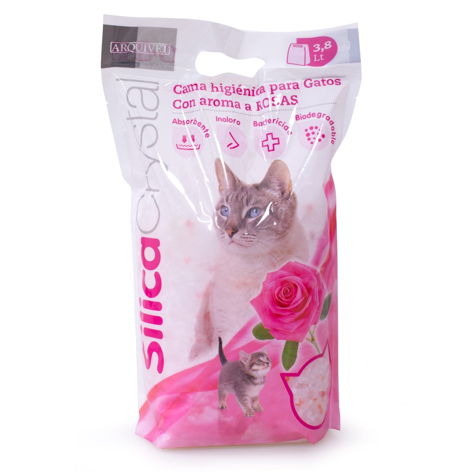 ARQUIVET Żwirek silikonowy o zapachu róży 3,8 l