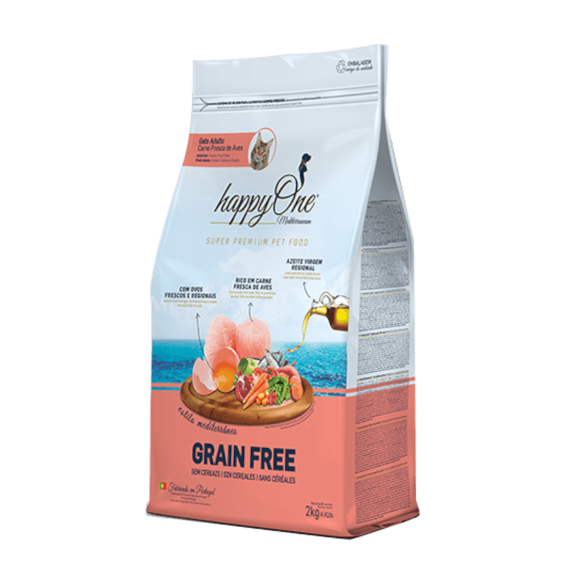 HappyOne Grain-Free Mediterraneum Cat 2Kg koty dorosłe opakowanie karmy dla kotów