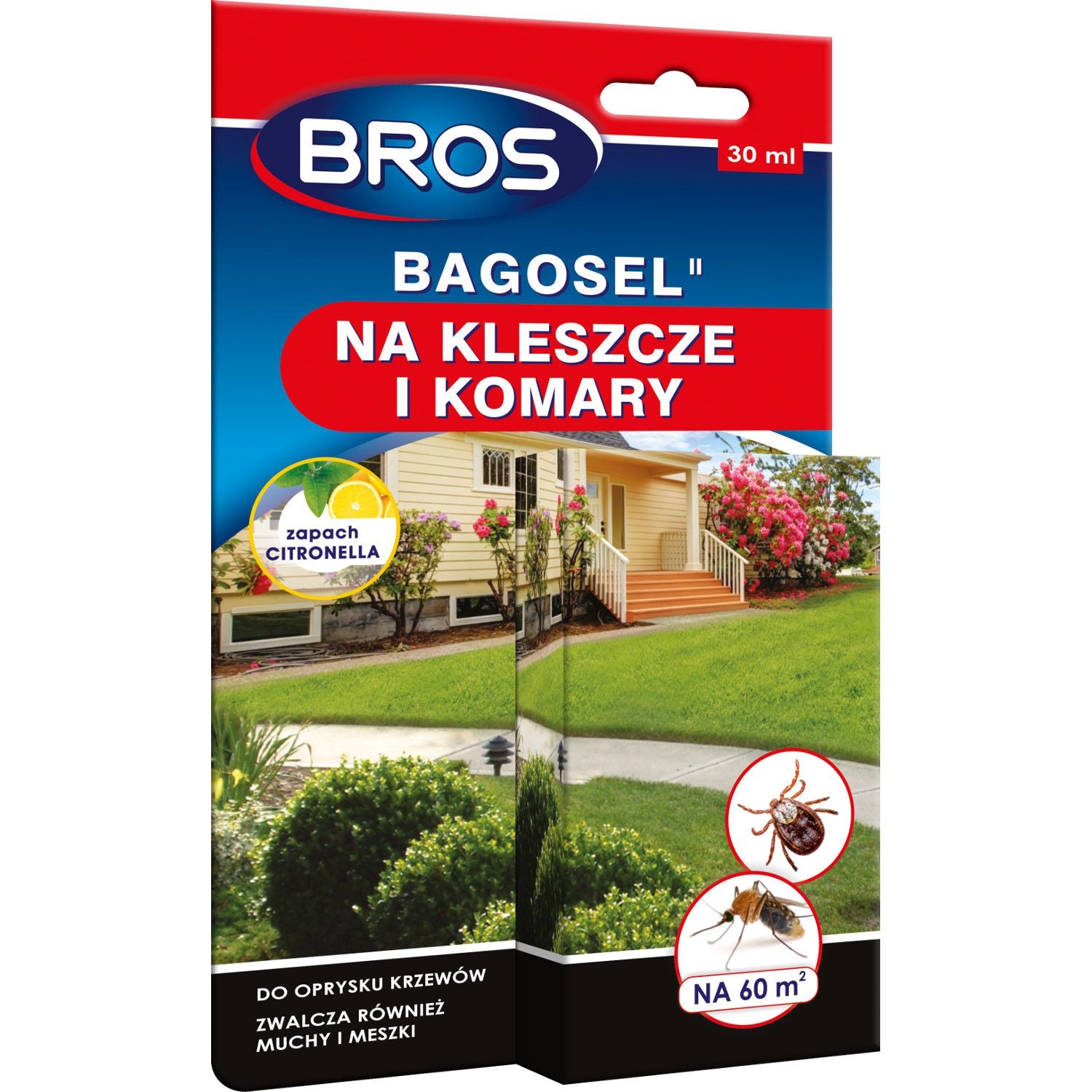 Preparat do oprysku ogrodu przeciw komarom i kleszczom Bros Bagosel 100EC 30ml